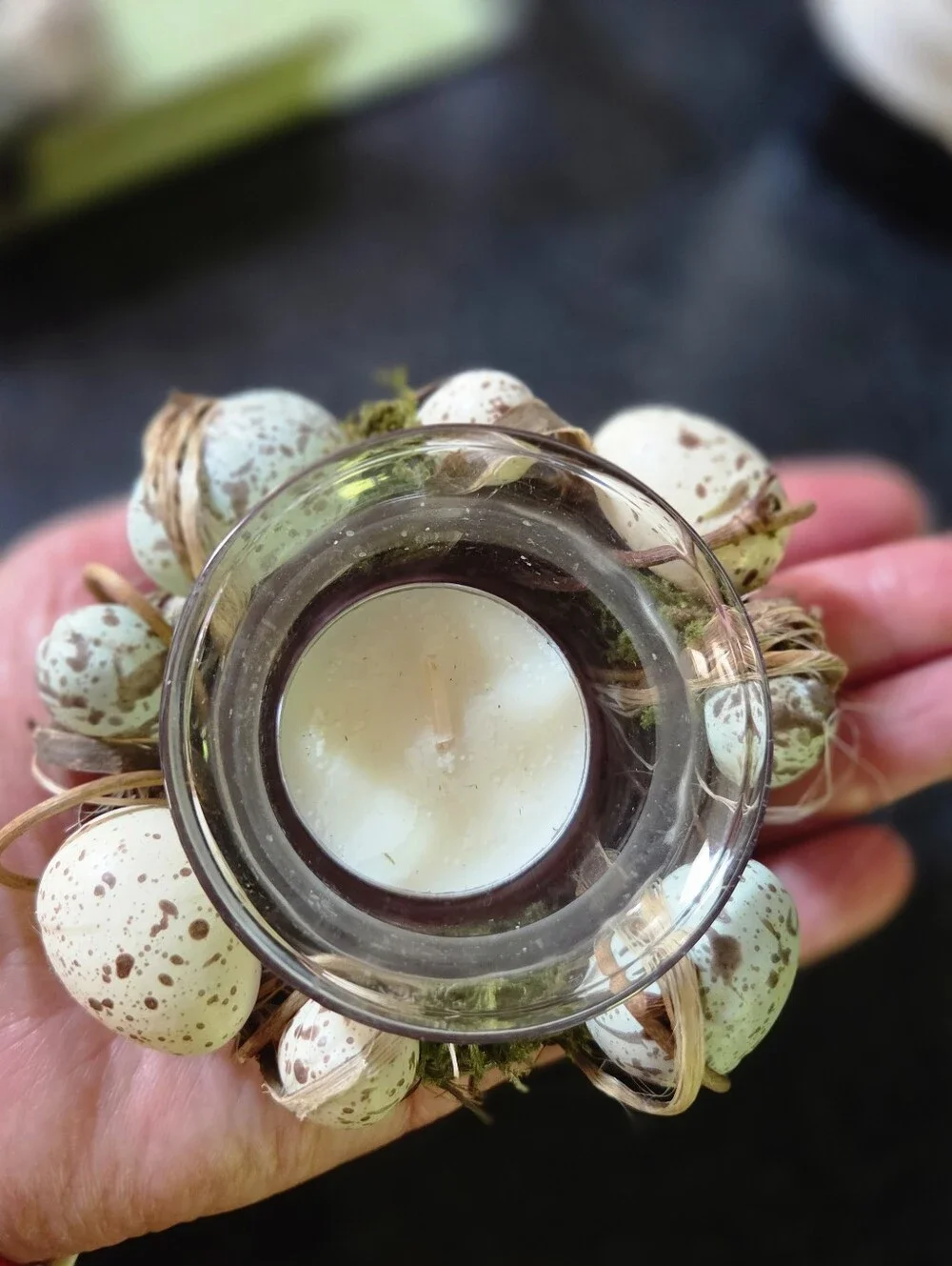 Pier 1 Hello Spring Easter Egg Tealight Candle Holder Set of 2 Discontinued